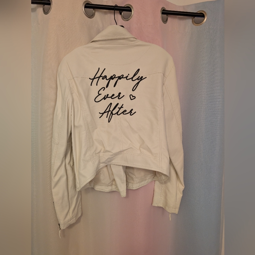 Off White 'Happily Ever After' Women's Leather Jacket - Picture 3 of 6